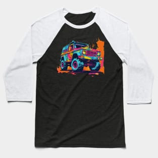 pop art style 4x4 offroad crawler truck Baseball T-Shirt